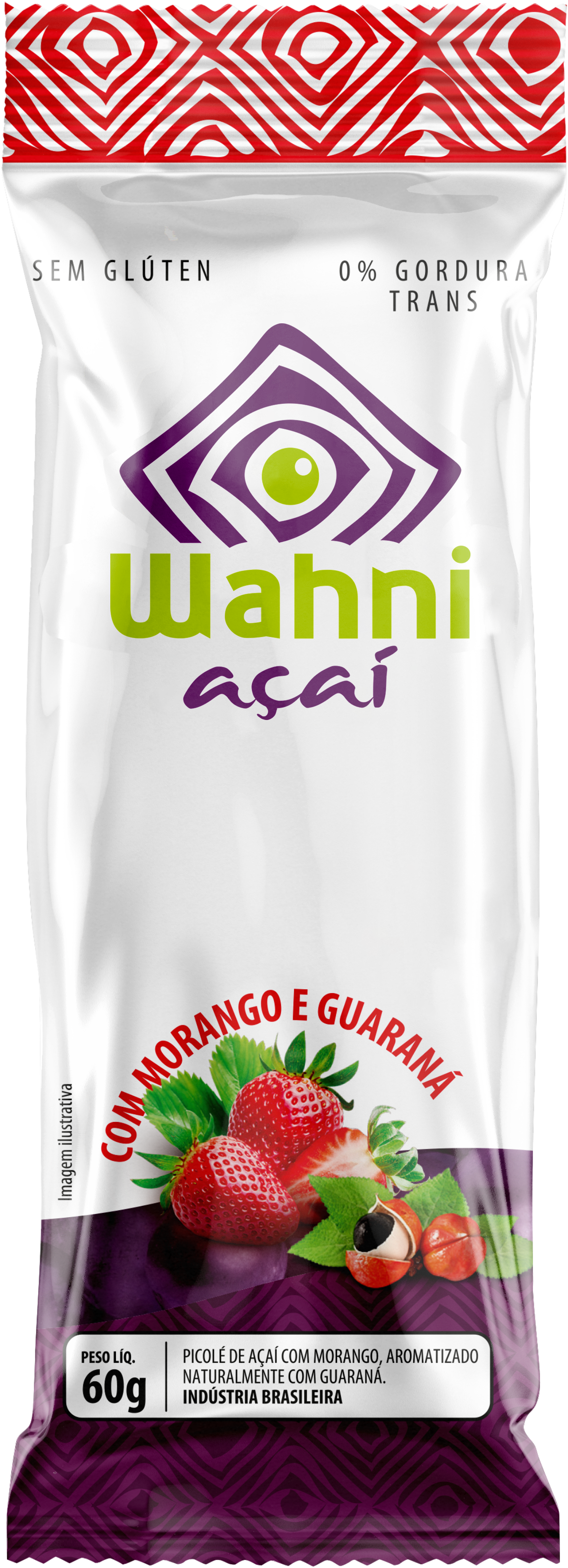 Picolé Wahni Açaí Morango