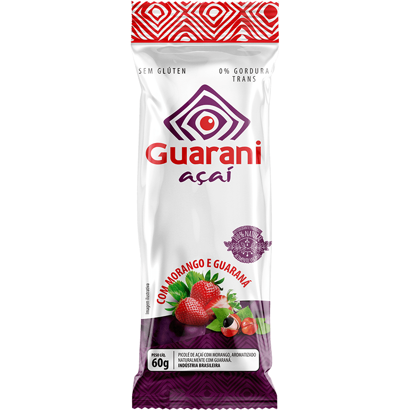 Picolé Wahni Açaí Morango Picolé Wahni Açaí Morango